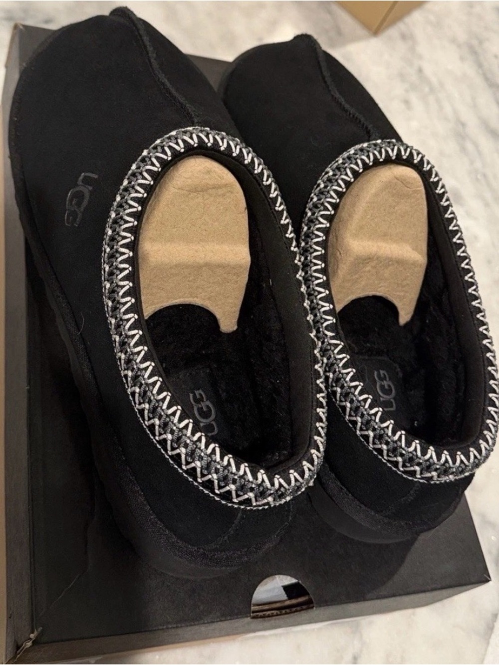 UGG Men’s Black Suede Tasman Shoes like new size ten